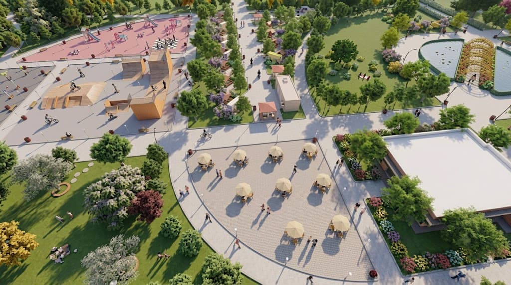 Kızılay Camp Social Area — café, square, skate park and children's playground