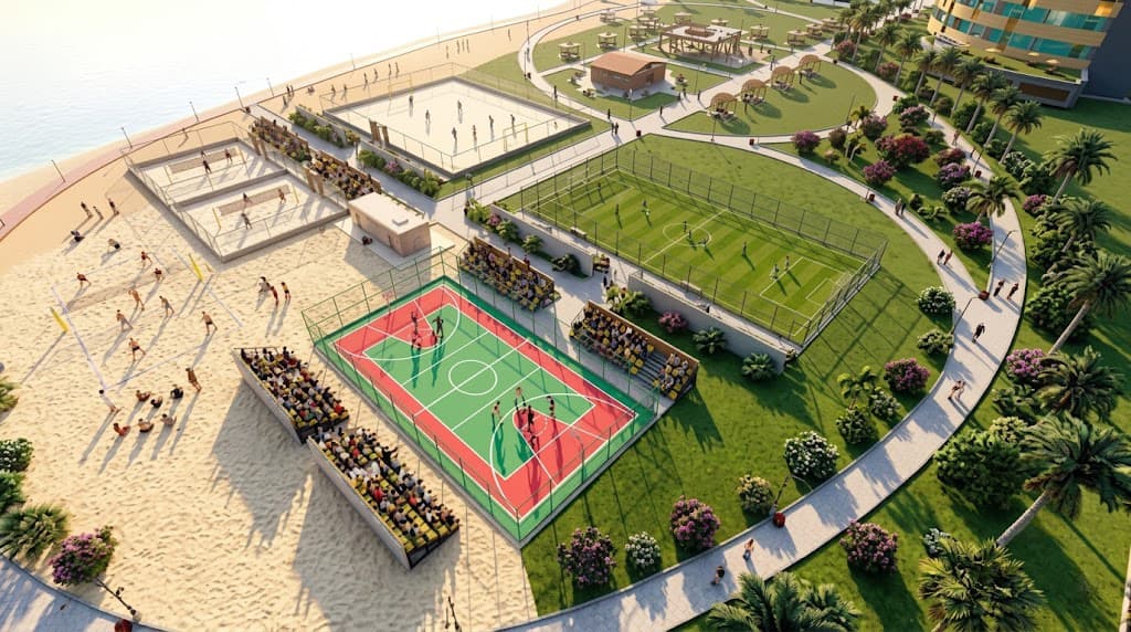 Kızılay Camp Sports Area — football pitch, basketball court and volleyball