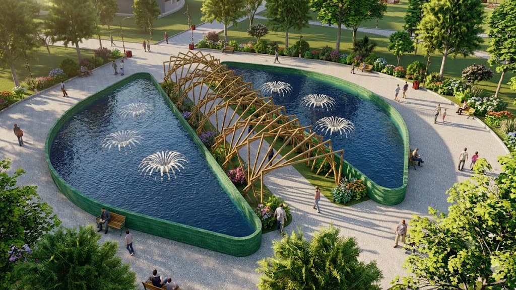 Kızılay Camp Lakefront — coastal edge with pedestrian walkways and beach access along Lake Van